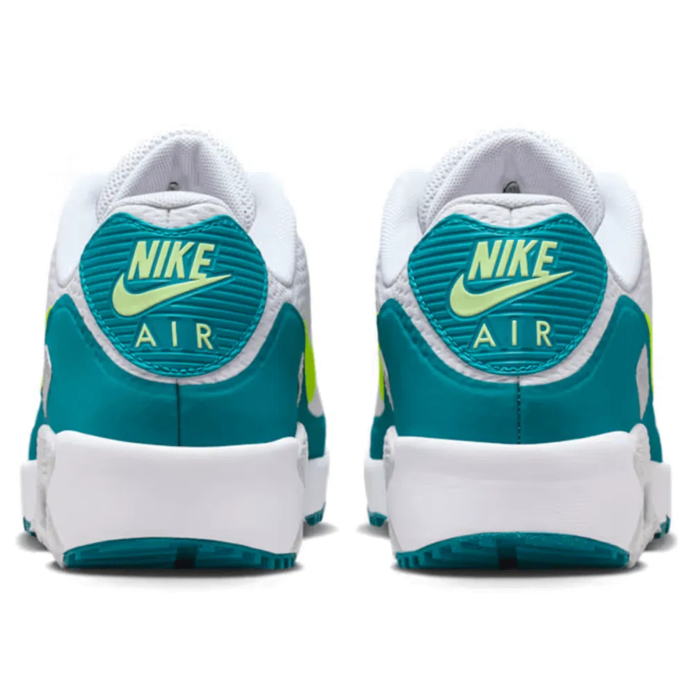 Nike Air Max 90G Golf Shoes (White/Volt/Bright Spruce)