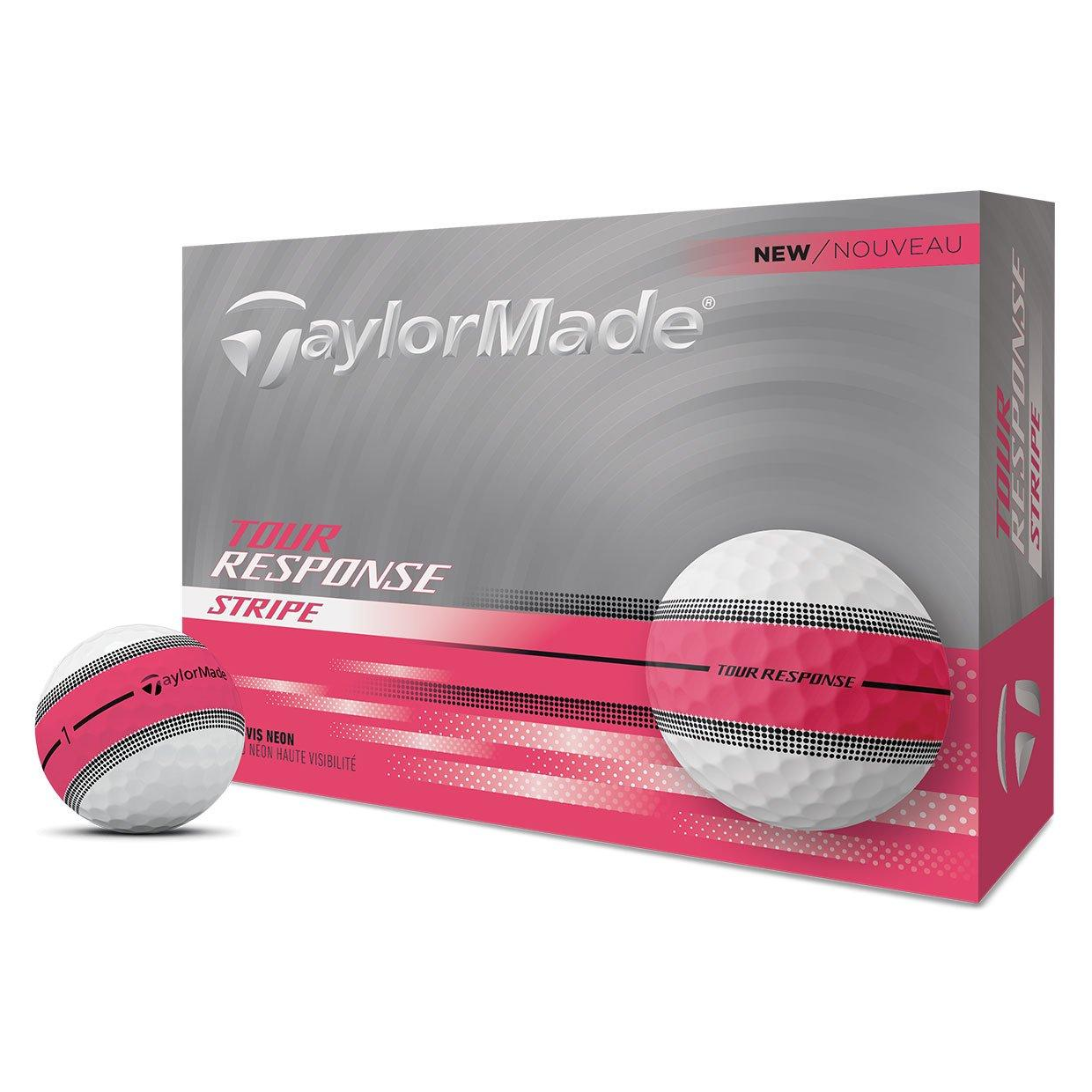 TaylorMade Tour Response Stripe Pink Dozen Golf Balls