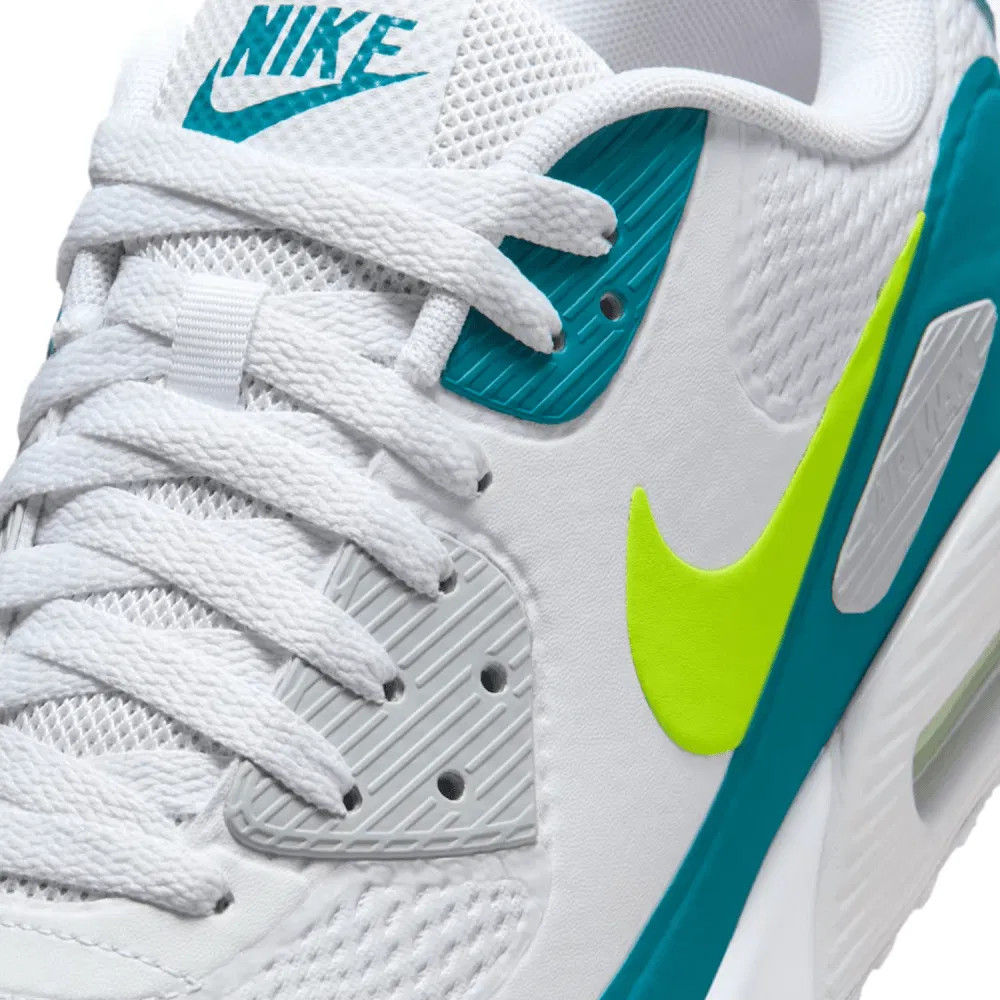 Nike Air Max 90G Golf Shoes (White/Volt/Bright Spruce)