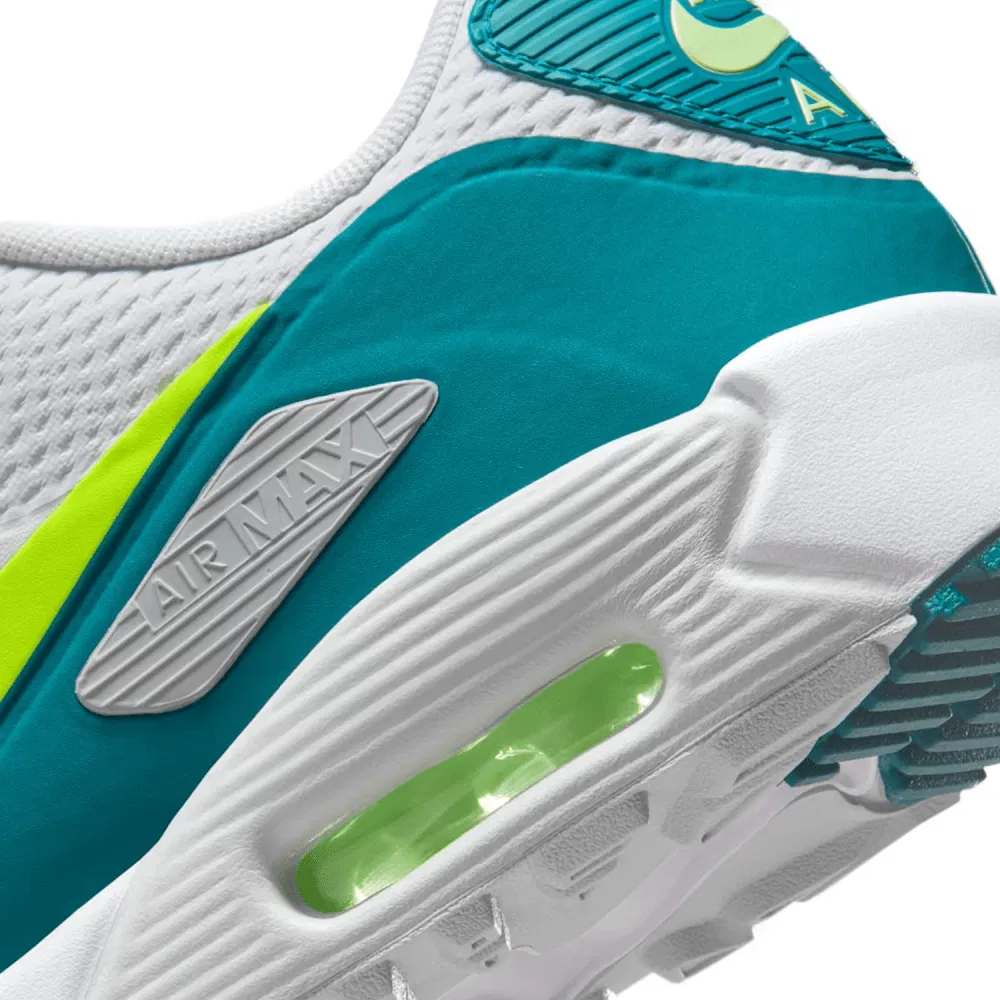 Nike Air Max 90G Golf Shoes (White/Volt/Bright Spruce)