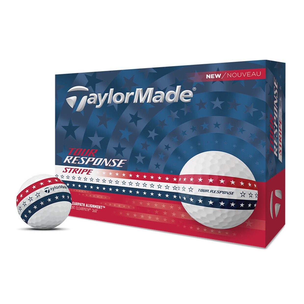 TaylorMade Tour Response Stripe USA Dozen Golf Balls