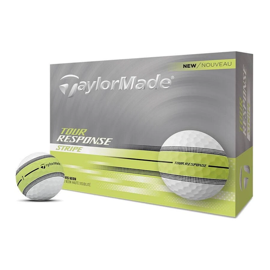 TaylorMade Tour Response Stripe Yellow Dozen Golf Balls