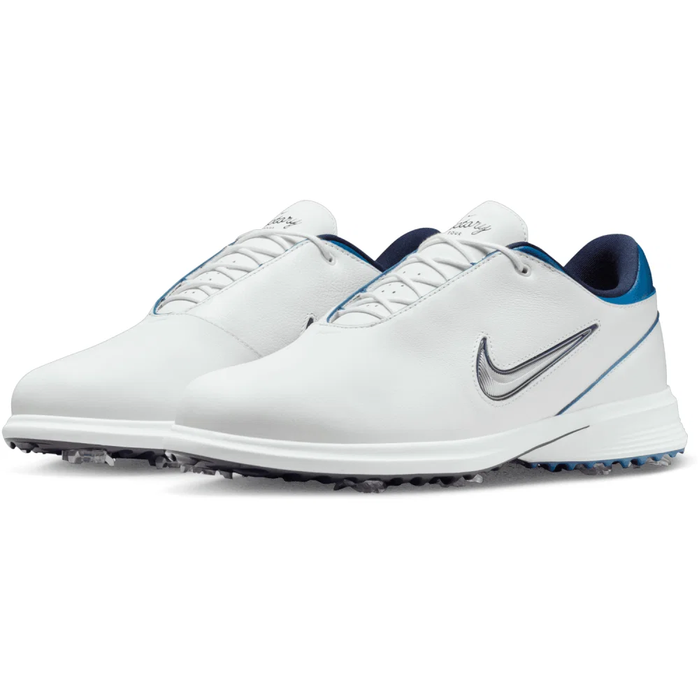 Nike Victory Tour 4 Golf Shoes (Summit White/Metallic Silver/Court Blue)